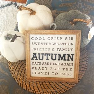 Welcome Fall Home Decor Bundle Felt Pumpkins Squash Autumn Harvest